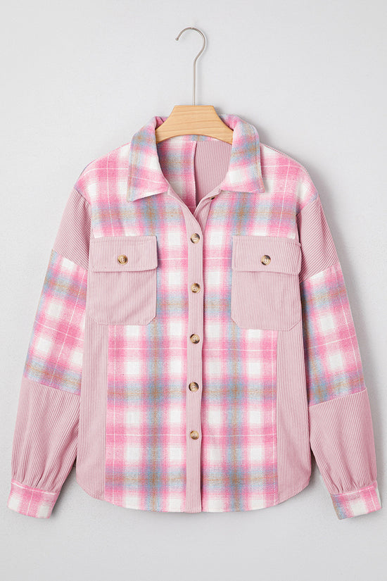 Casual Plaid Button-Up Shacket
