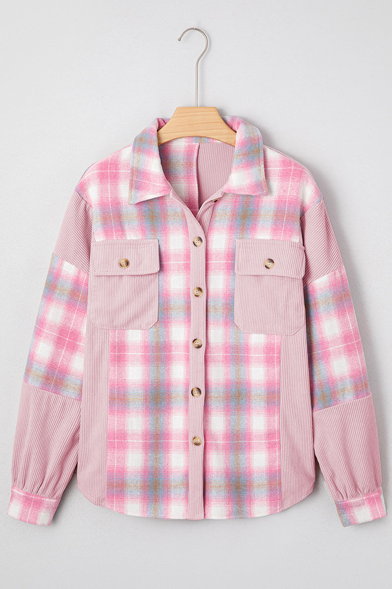 Casual Plaid Button-Up Shacket