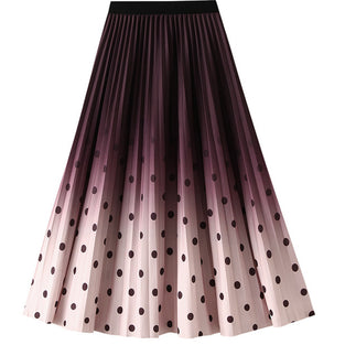 Polka Dot Ombre Midi Skirt