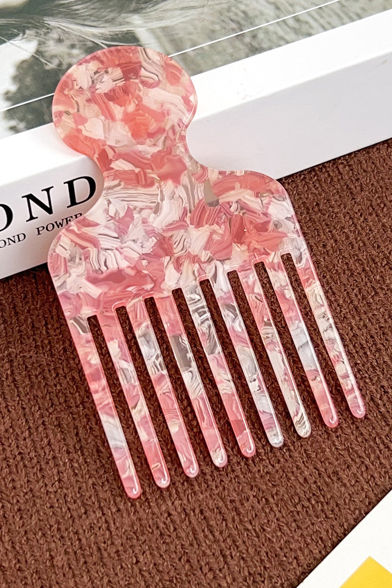 Striped Tortoise-Style Hair Pick
