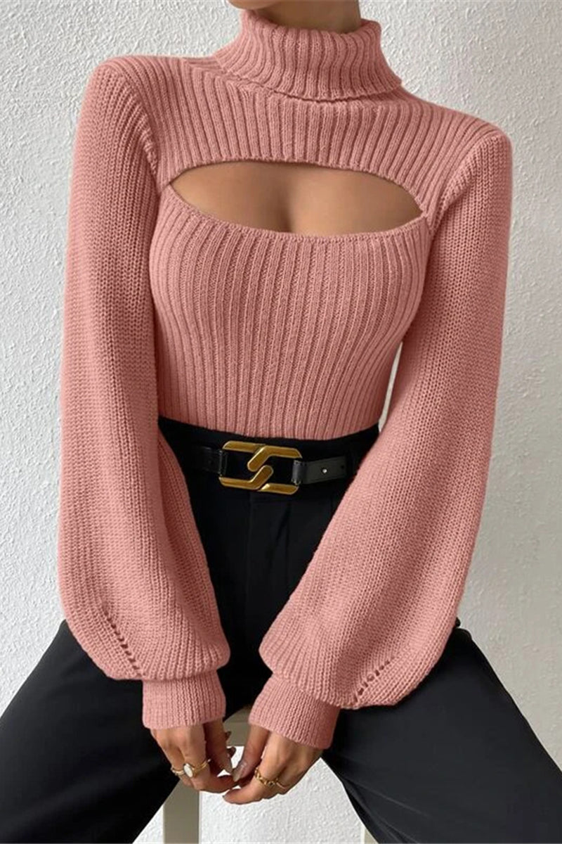 Cutout Mockneck Sweater