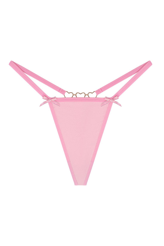 Strappy Heart Detail Thong Panties