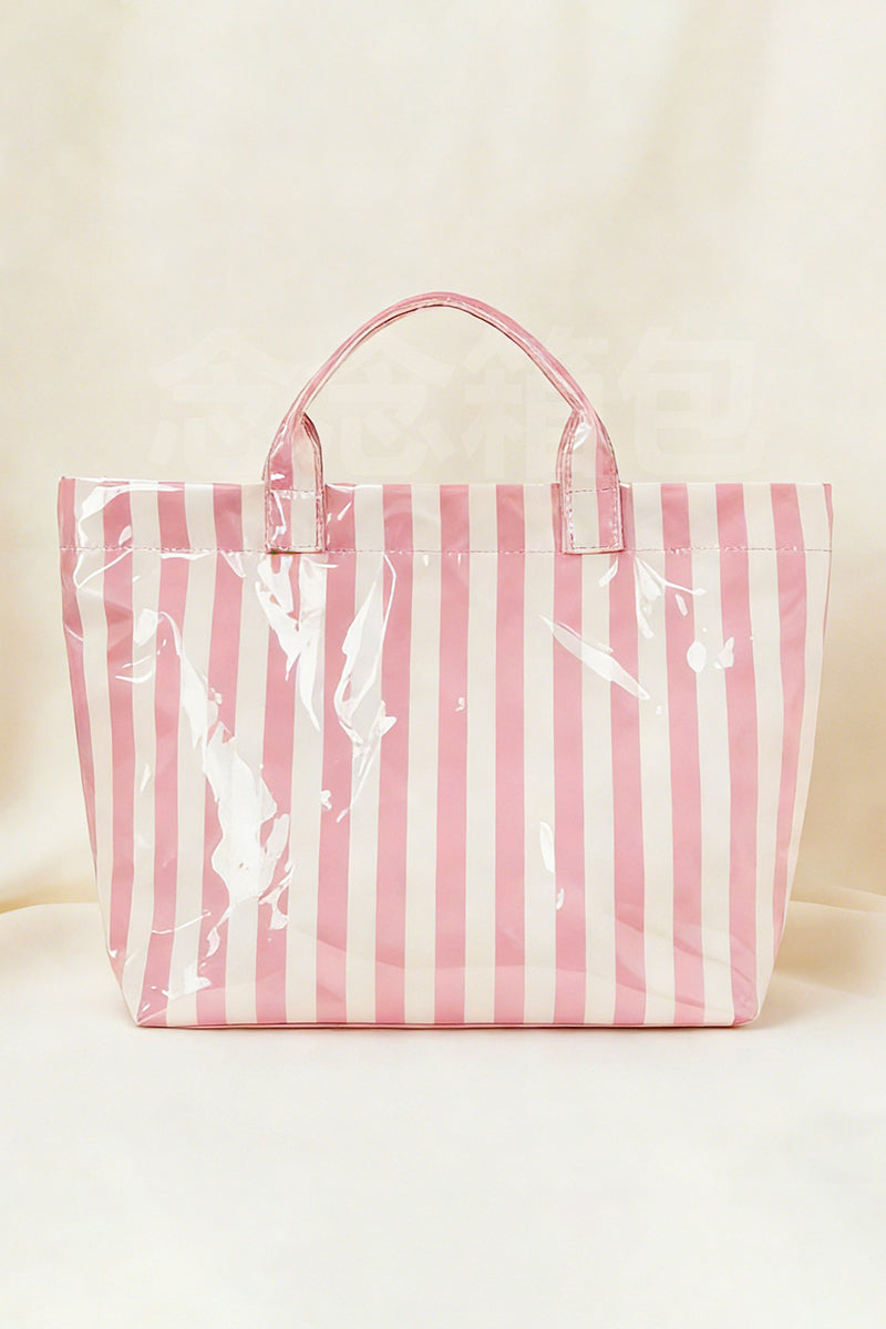 Striped Tote Bag with Handles