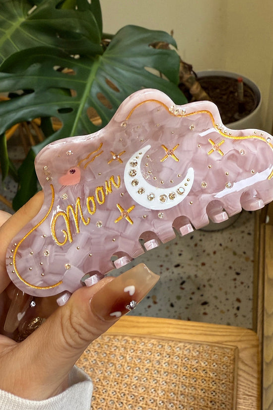 Moon and Stars Embellished Hair Claw