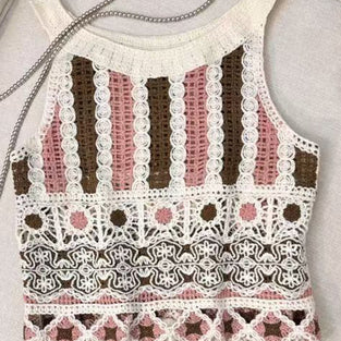 Artistic Crochet Patchwork Camisole