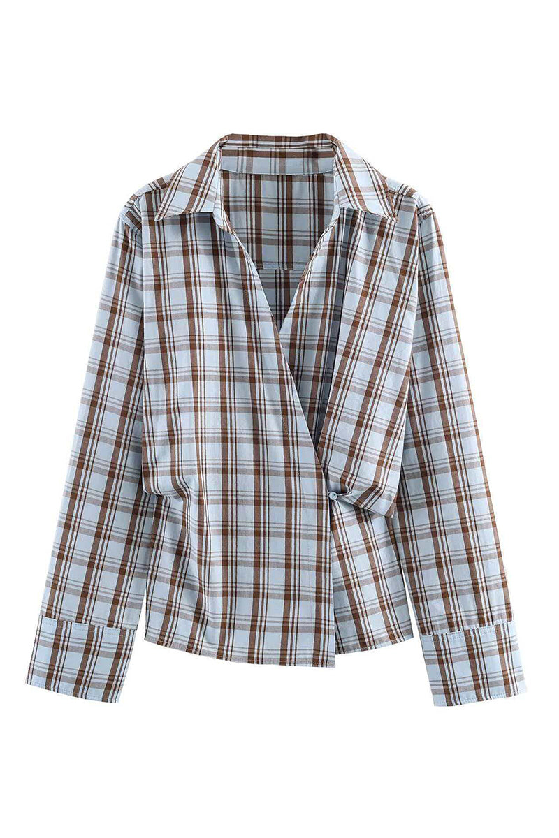Classic Plaid Wrap Shirt