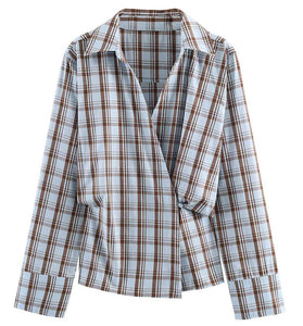 Classic Plaid Wrap Shirt