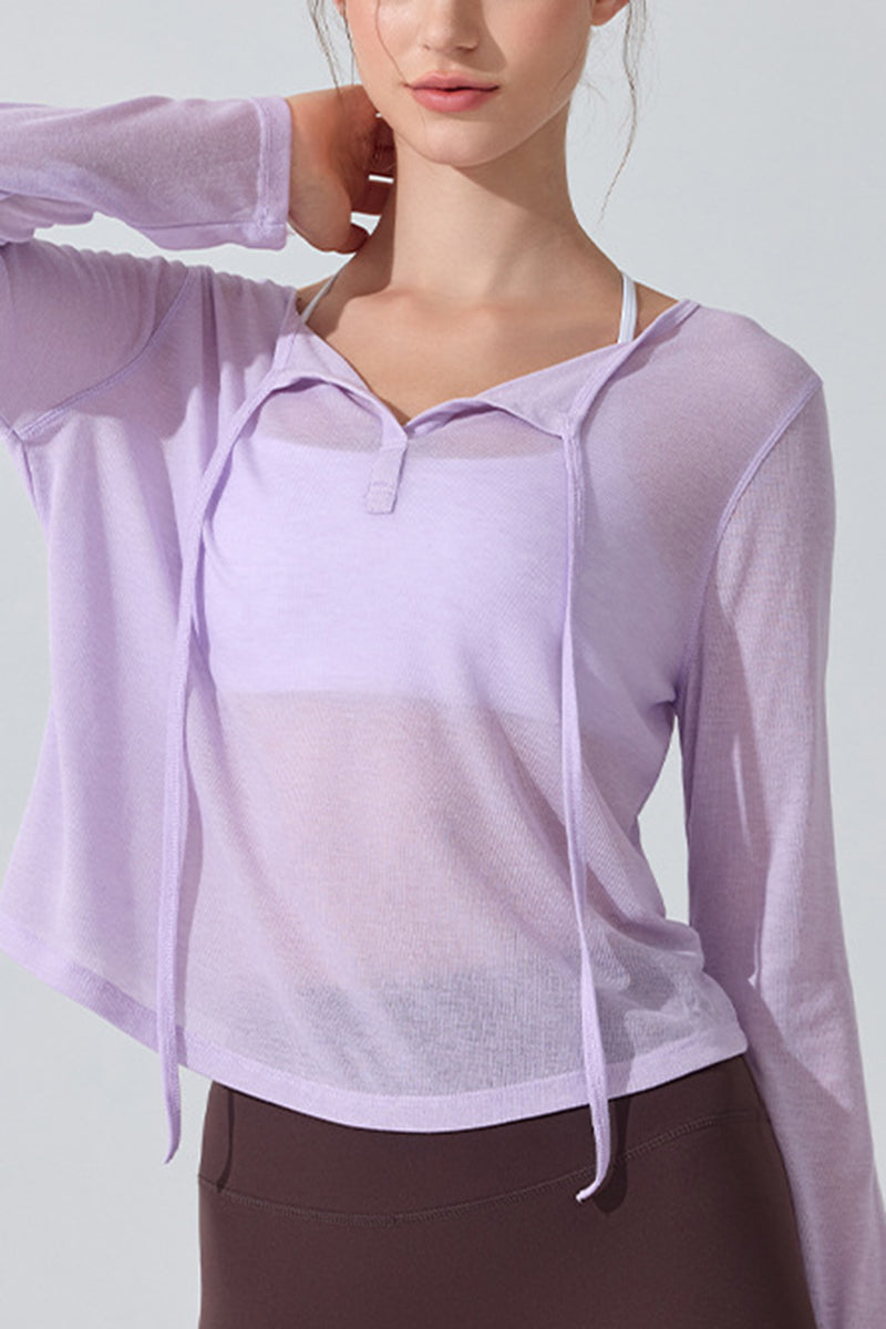 Lightweight Tie Detail Pullover Top