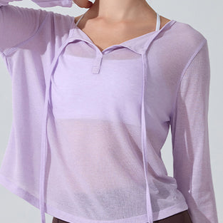 Lightweight Tie Detail Pullover Top