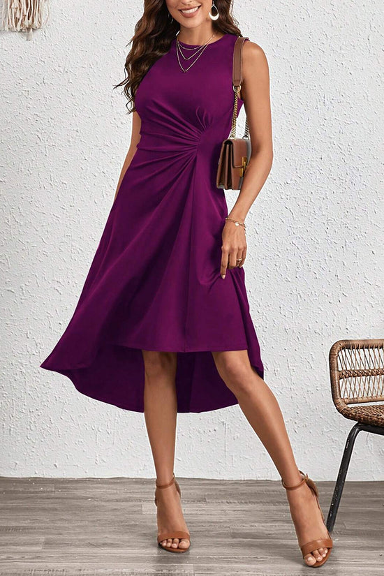 Asymmetric Sleeveless Casual Dress