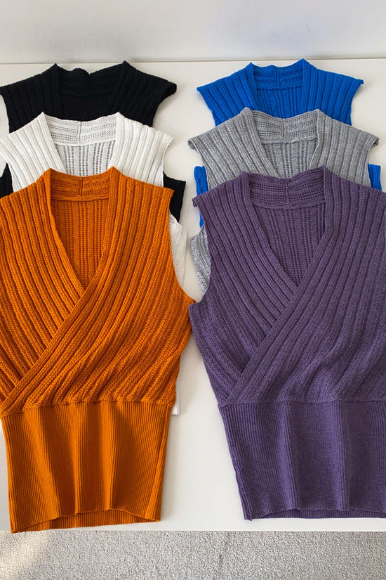 Chic V-Neck Ribbed Tank Top