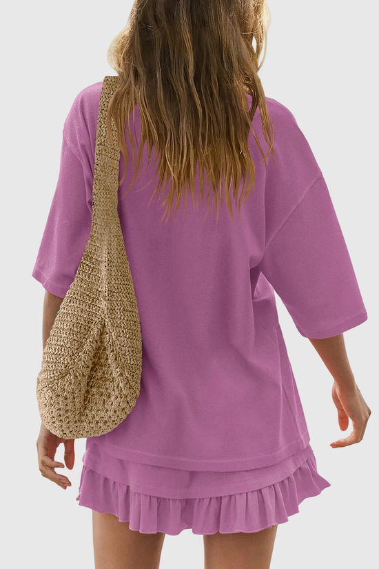 Ruffled Skirt and Loose Top Set
