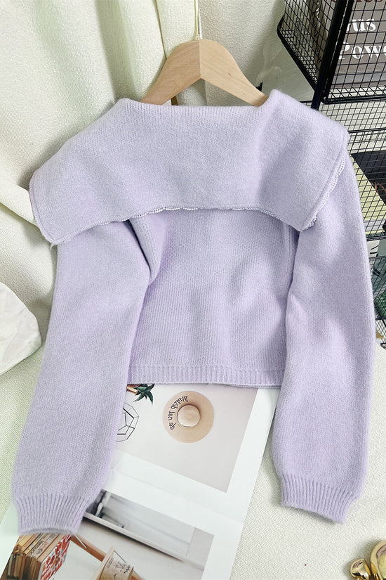 Elegant Button-Down Cardigan with Collar