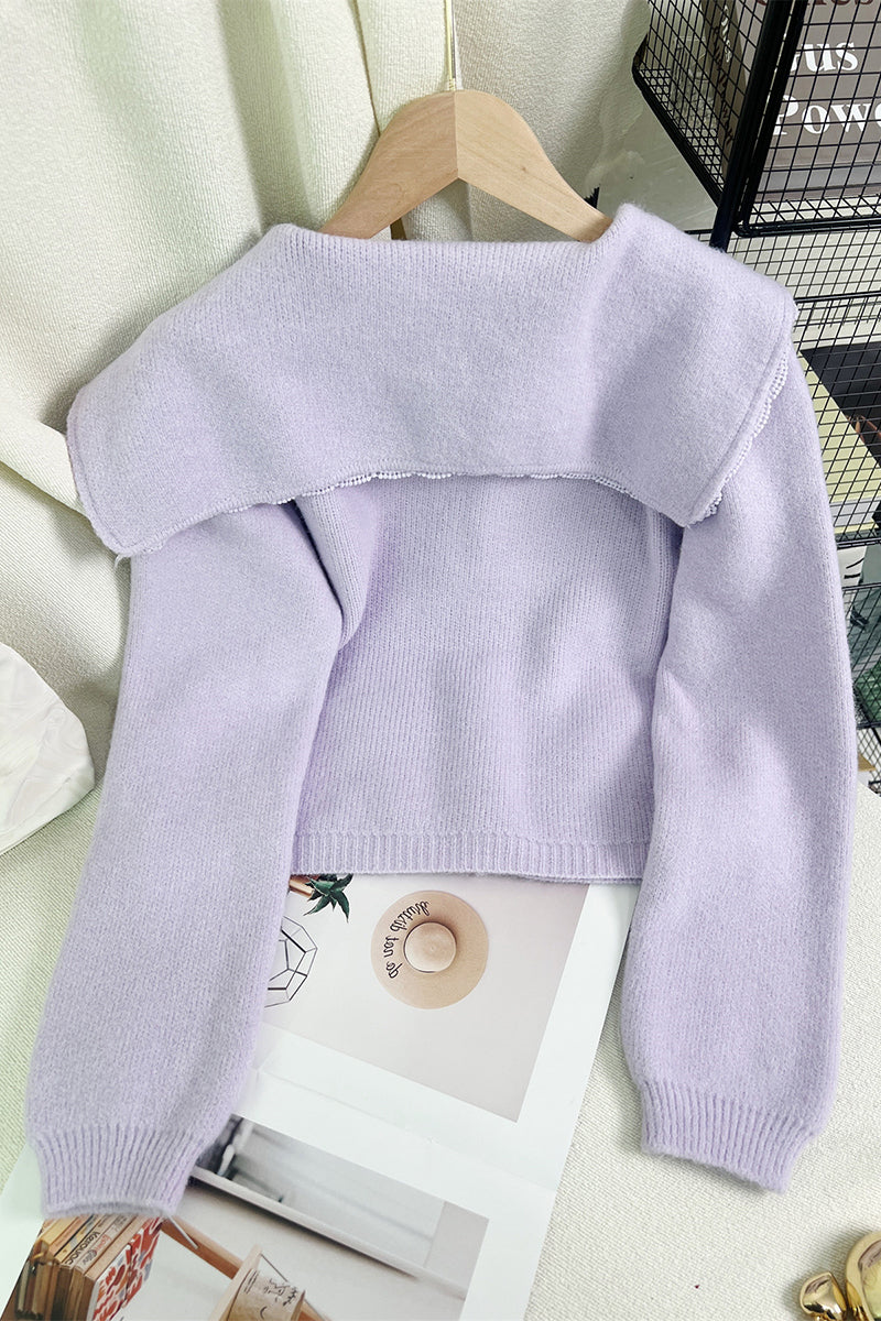 Elegant Button-Down Cardigan with Collar