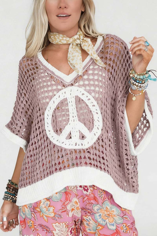 Peace Symbol Knit Sweater