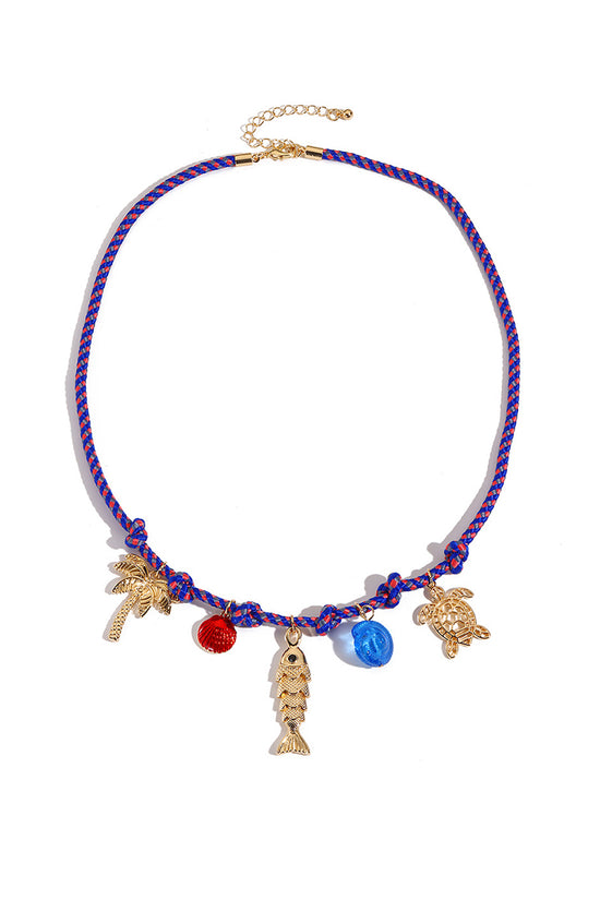 Tropical Charm Necklace with Ocean Motifs
