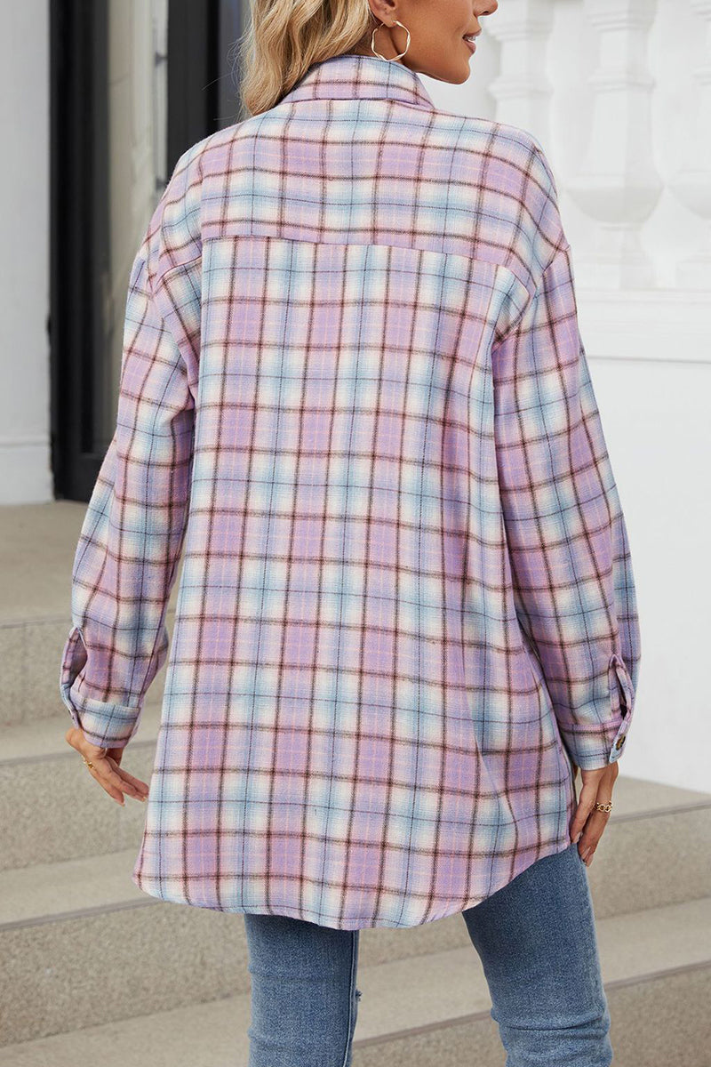 Plaid Button Down Long Sleeve Shirt