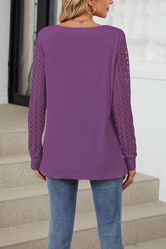 Elegant Lace Sleeve Blouse