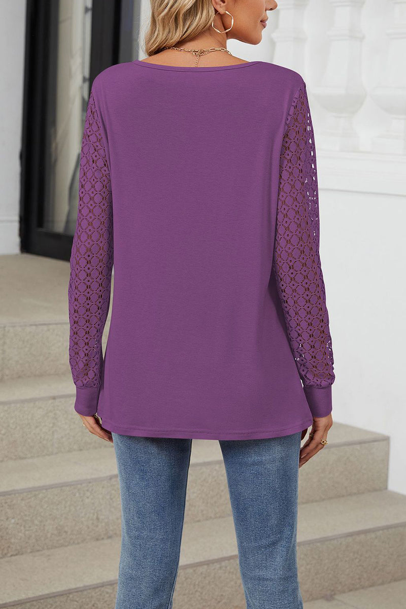 Elegant Lace Sleeve Blouse