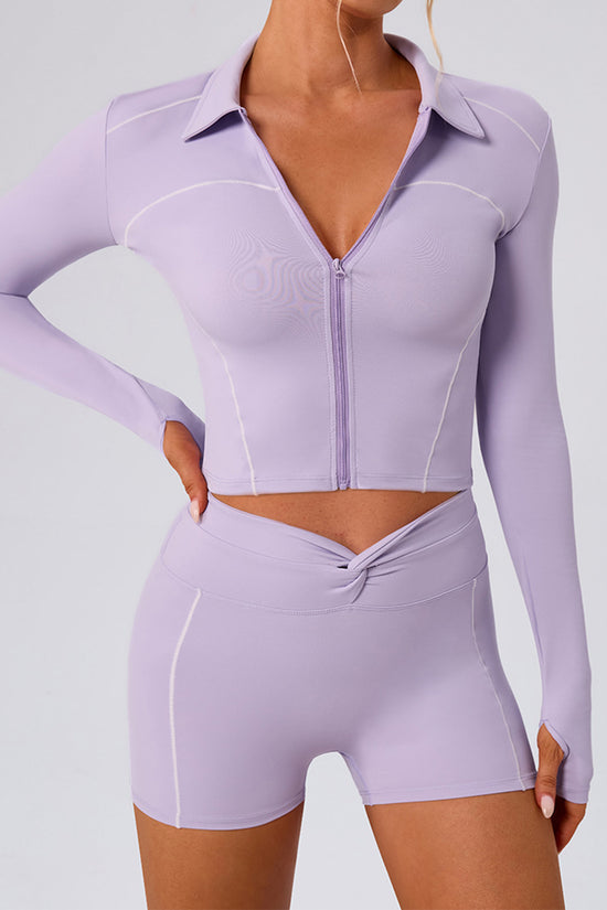 High Waist Twist Active Shorts
