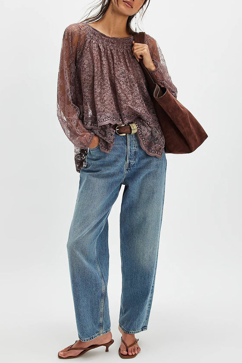 Off-Shoulder Layer Lace Top