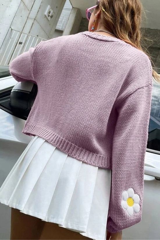 Floral Open-Front Cardigan