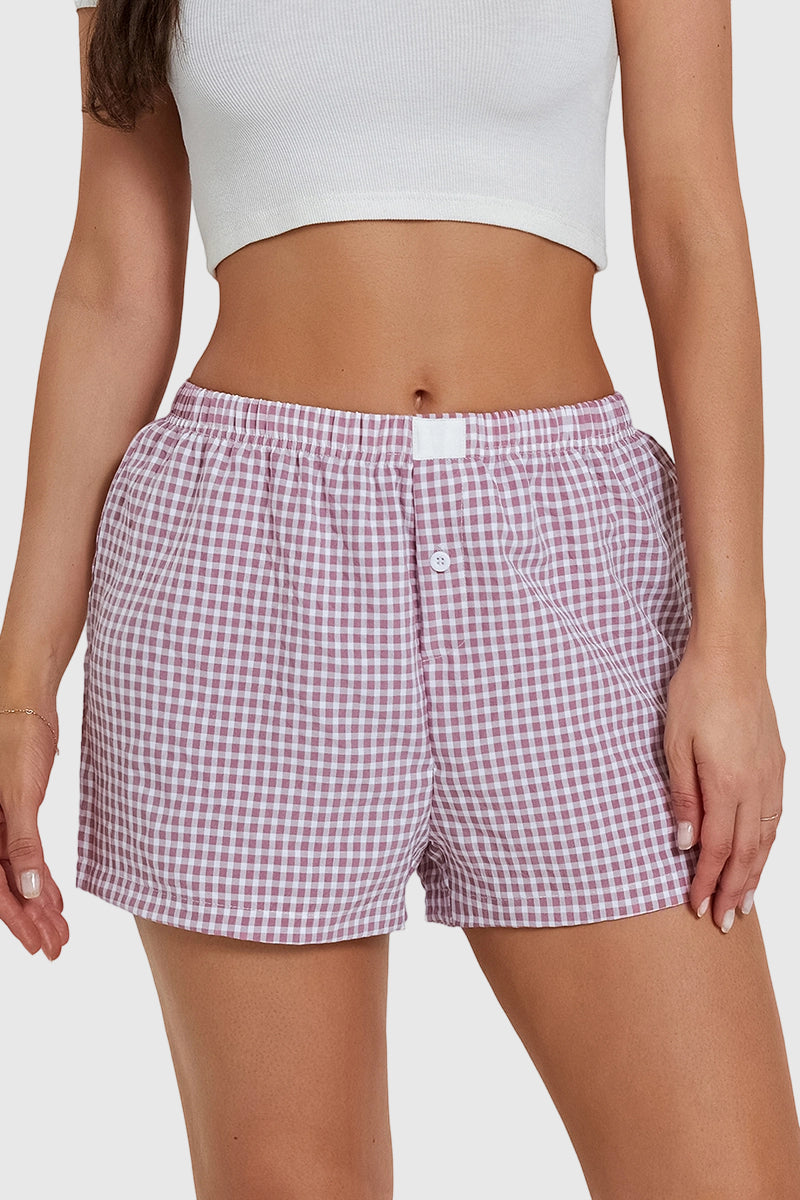 Gingham Casual Shorts