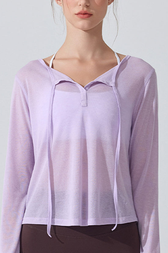 Lightweight Tie Detail Pullover Top