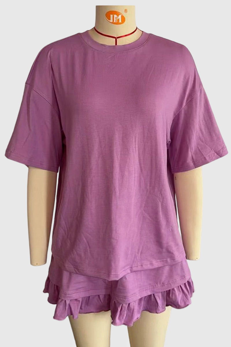 Ruffled Skirt and Loose Top Set