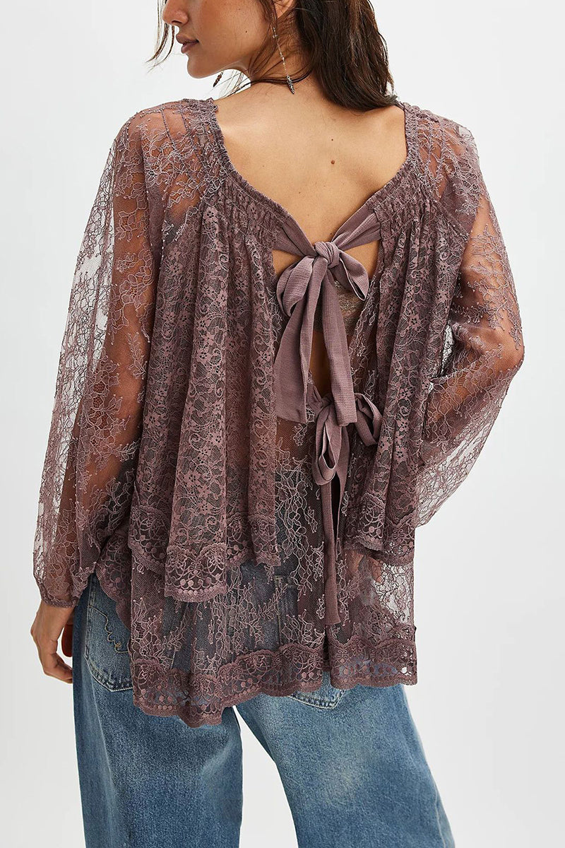 Off-Shoulder Layer Lace Top