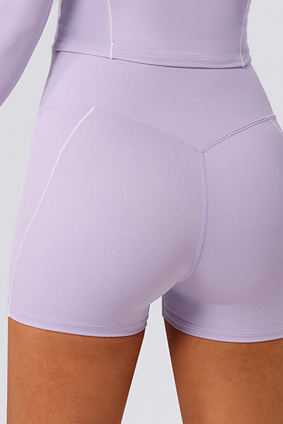 High Waist Twist Active Shorts
