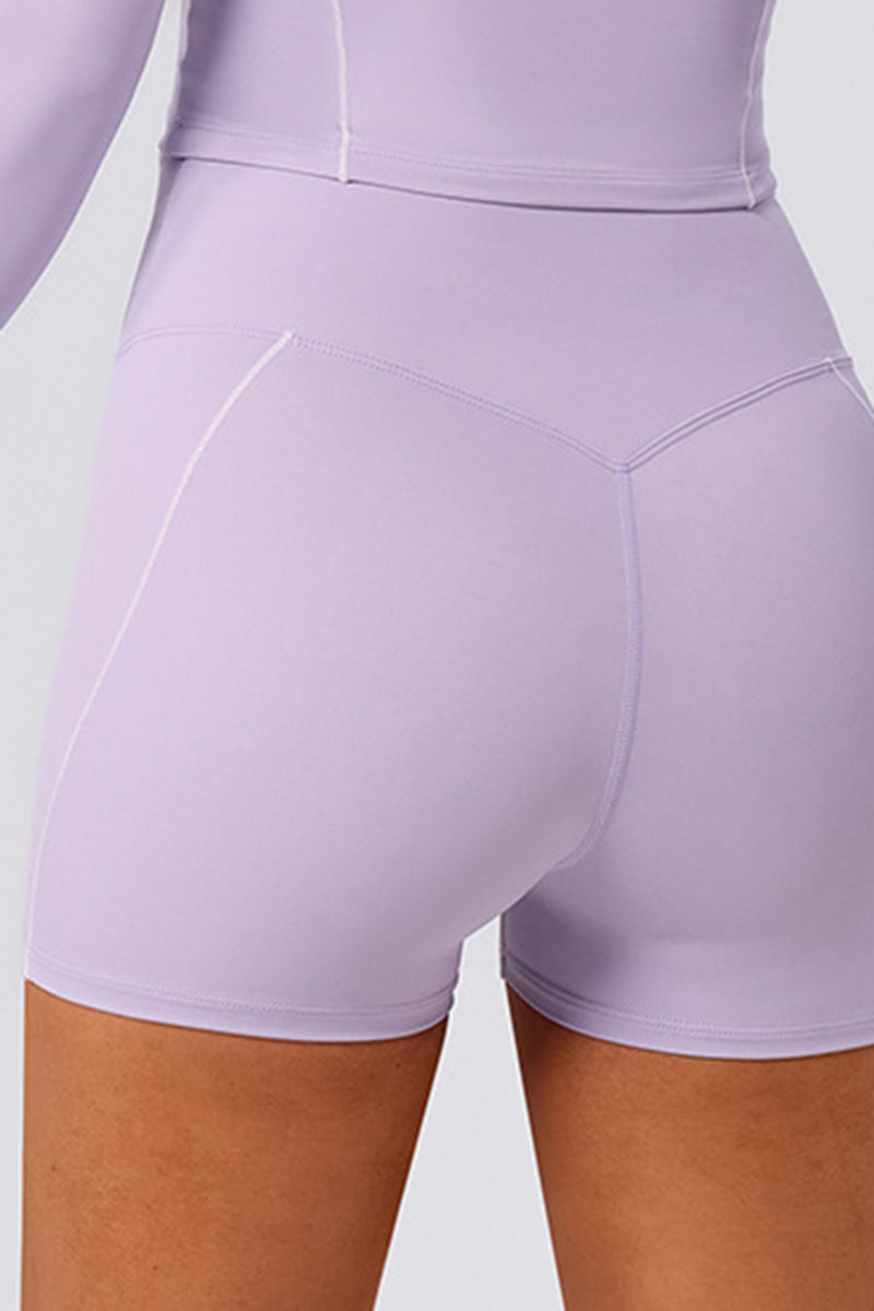 High Waist Twist Active Shorts