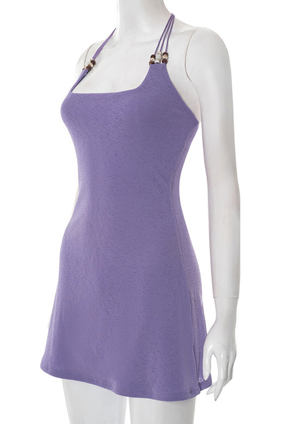 Halter Mini Bodycon Casual Dress