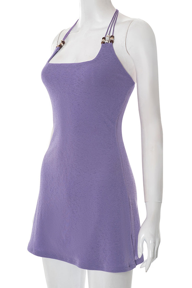 Halter Mini Bodycon Casual Dress