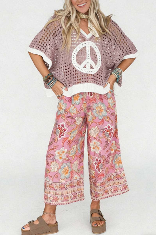 Peace Symbol Knit Sweater
