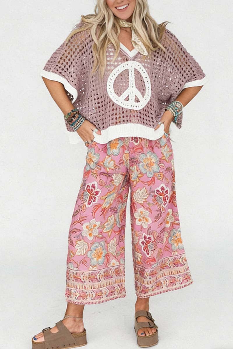 Peace Symbol Knit Sweater