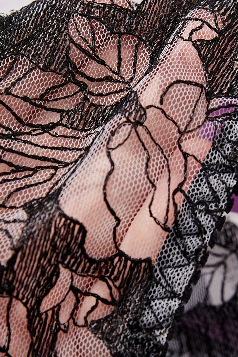 Floral Lace Satin Lingerie Set