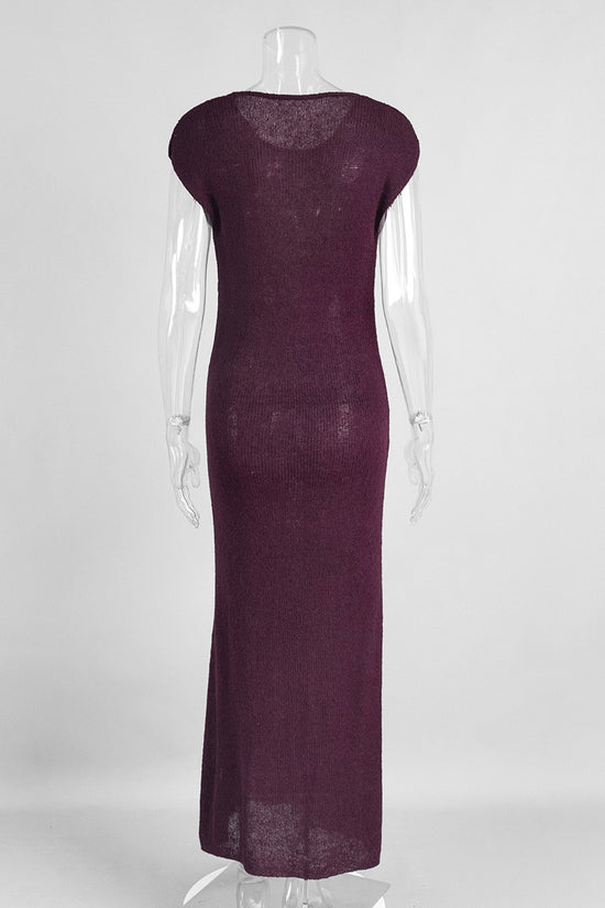 Knit Dress with Open Front Cardigan Set