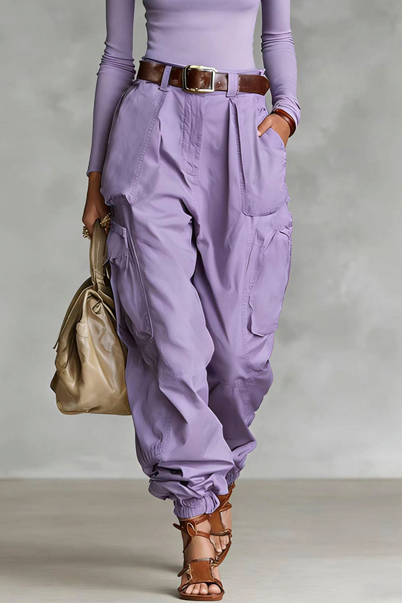 High-Waist Relaxed Cargo Pants