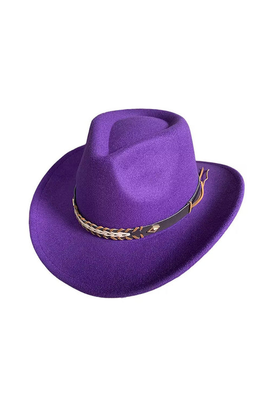 Western Style Braided Band Cowboy Hat