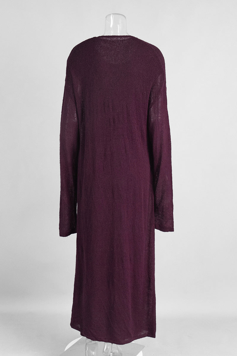 Knit Dress with Open Front Cardigan Set