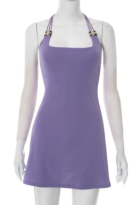 Halter Mini Bodycon Casual Dress