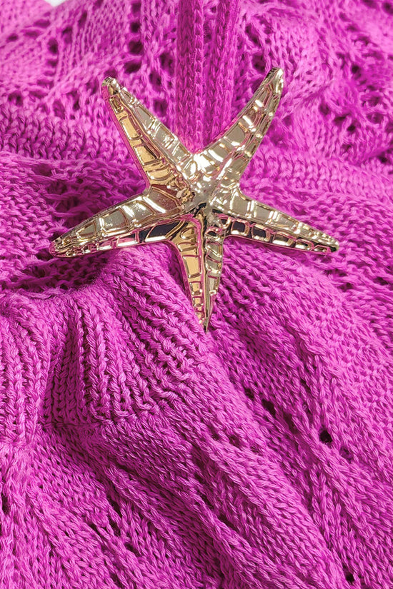 Elegant Openwork Halter Cover-Up