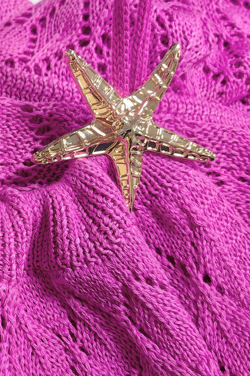 Elegant Openwork Halter Cover-Up