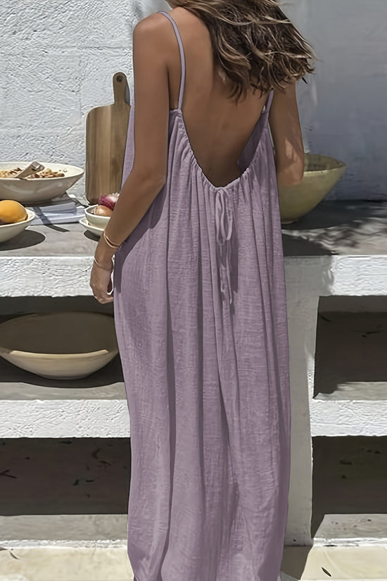 Backless Flowy Sleeveless Casual Dress