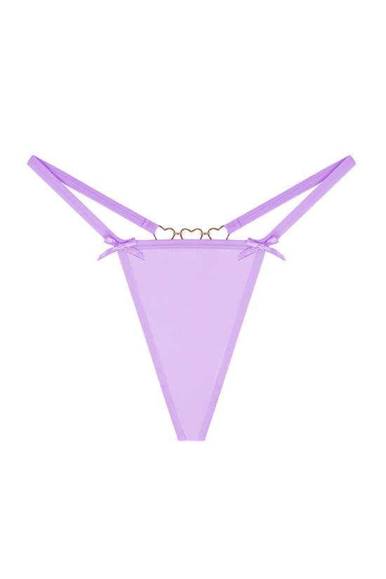 Strappy Heart Detail Thong Panties