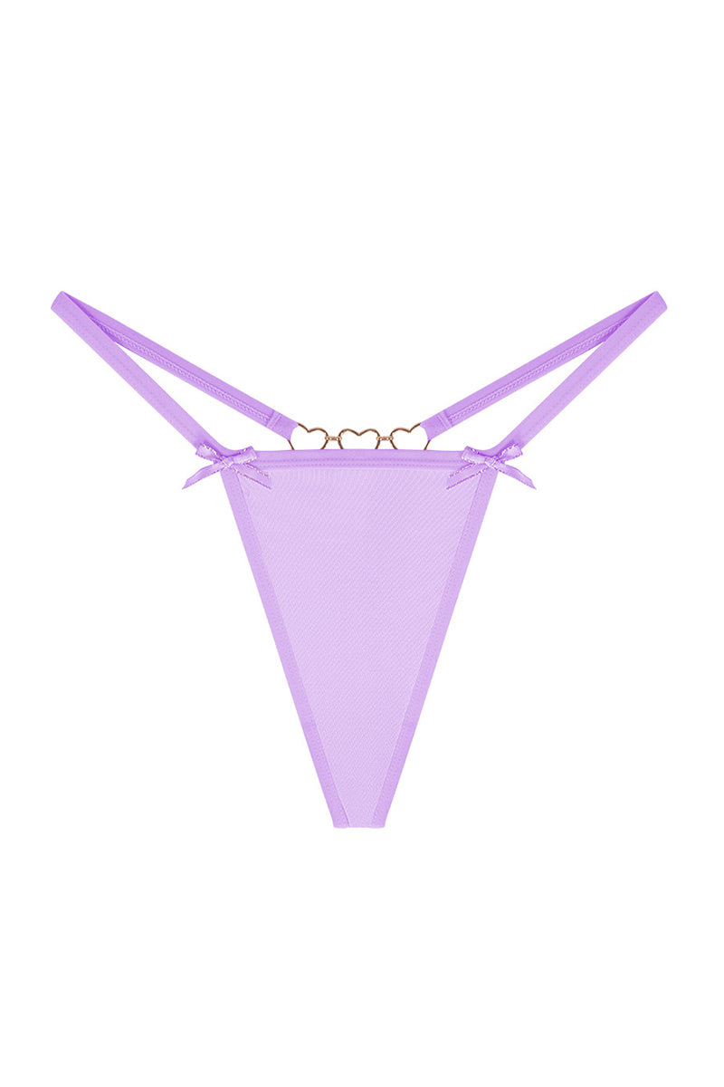 Strappy Heart Detail Thong Panties