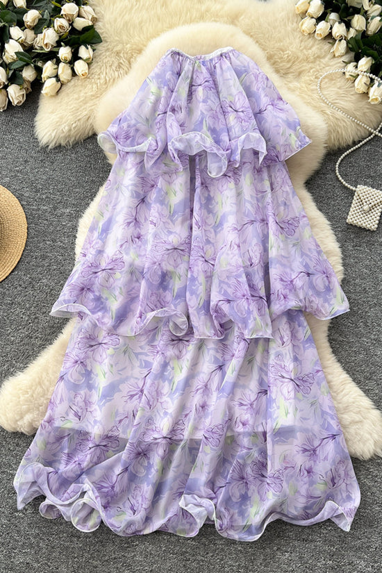 Floral Layered Midi Skirt
