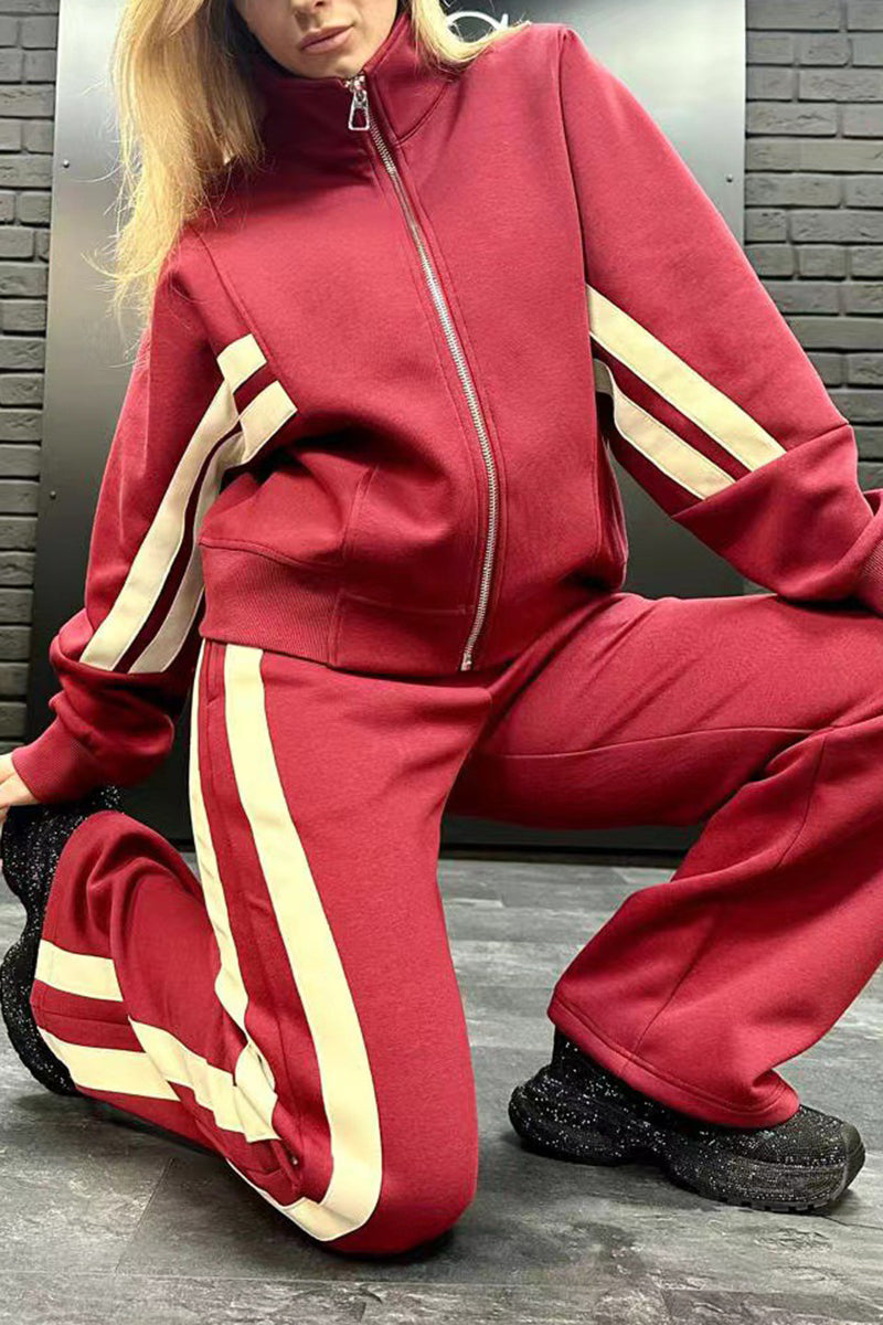 Sporty Stripe Activewear Set