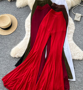 Flowing Flare Casual Pants